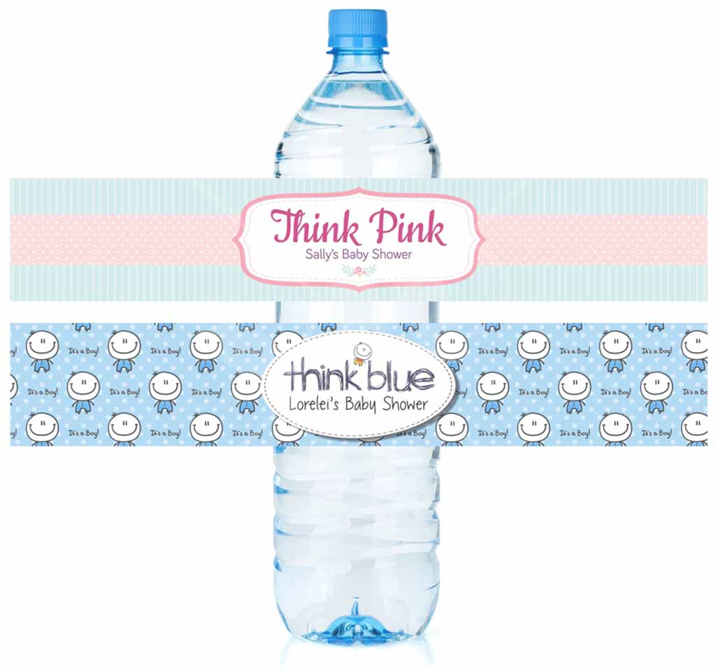 Personalized Water Bottle Labels - It's a Boy!